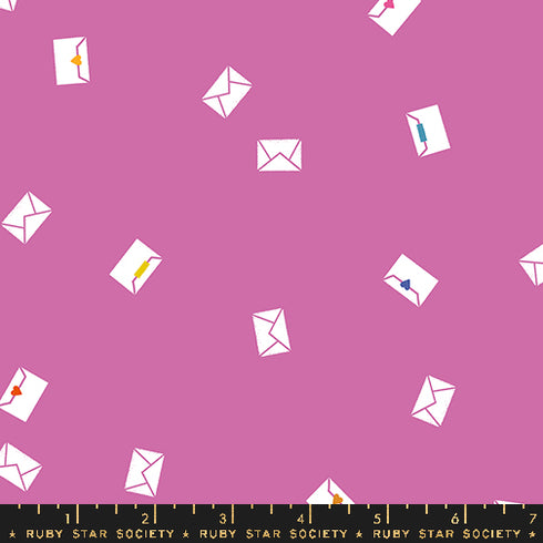Salutations Write Me a Letter in Heliotrope RS1094 14 - Ruby Star Society Sold by the Half Yard